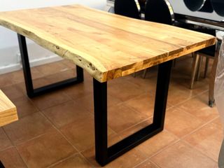 Mesa comedor madera acacia - Estilo industrial