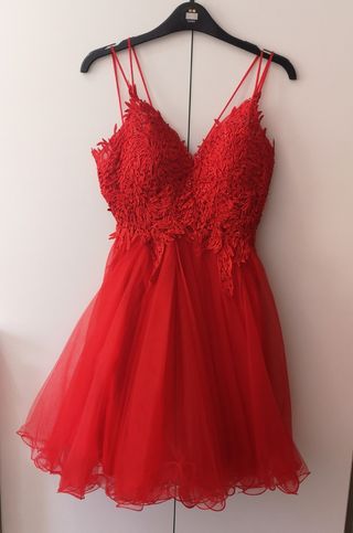 Vestido rojo fiesta - Talla S