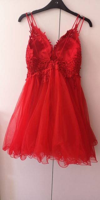 Vestido rojo fiesta - Talla S