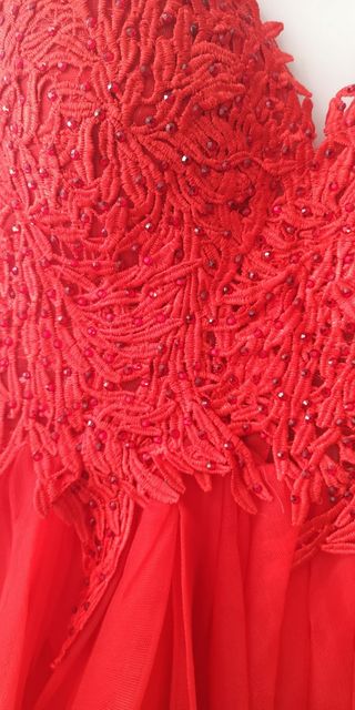 Vestido rojo fiesta - Talla S