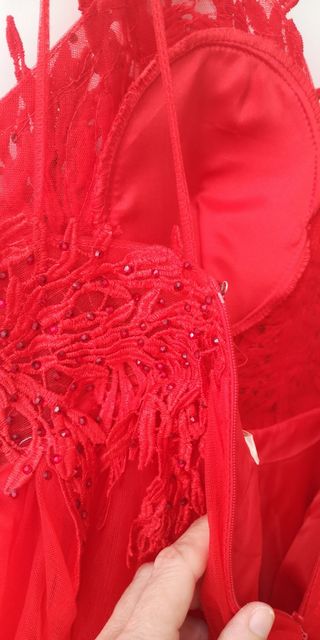 Vestido rojo fiesta - Talla S
