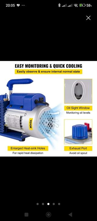 Bomba vacío refrigeración Vevor