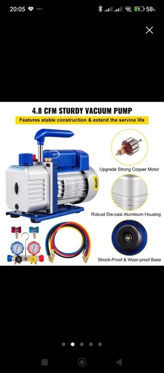 Bomba vacío refrigeración Vevor