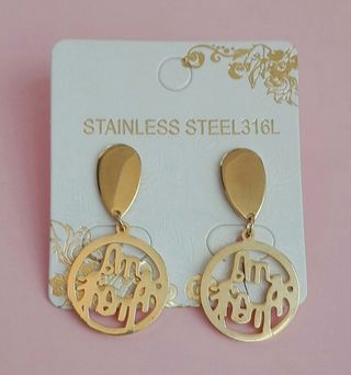 Pendientes acero MaMa.