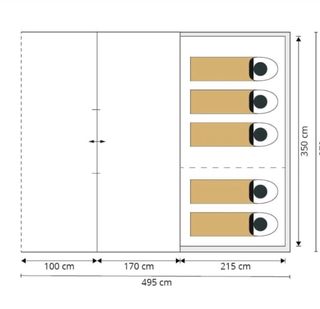 Tienda campaña familiar Hafslo 5 plazas