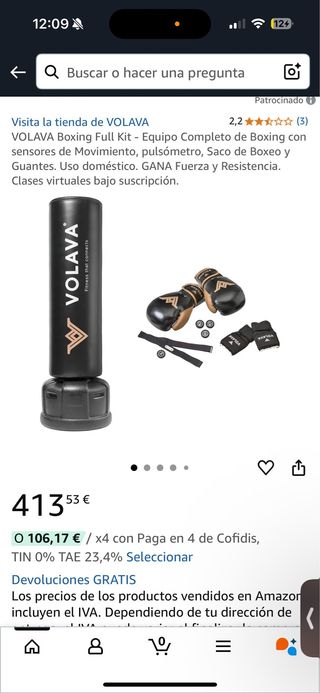Kit Boxeo VOLAVA: Saco + Guantes