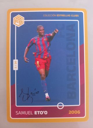 Cromo Samuel Eto'o autografo 
