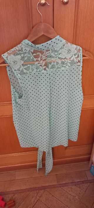 Blusa algodon - Verde menta