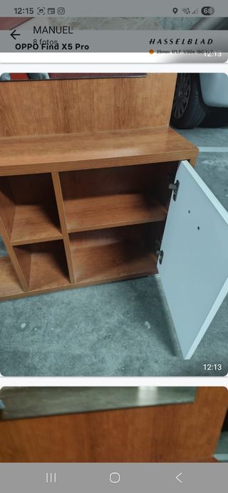 Mueble espejo madera - blanco y marrón
