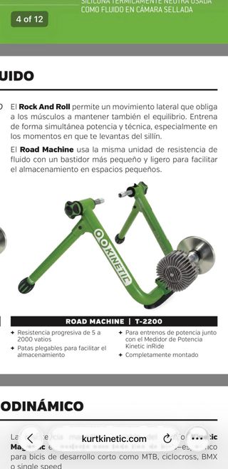Rodillo Kinetic bicicleta