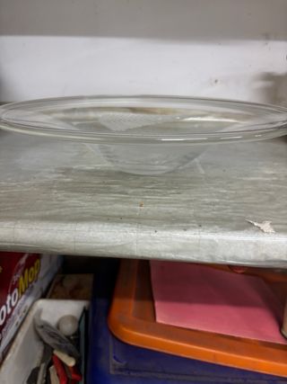 Centrotavola in vetro trasparente