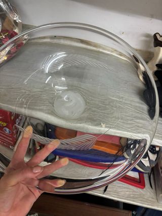 Centrotavola in vetro trasparente