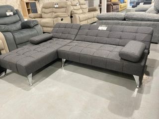 Sofá cama chaise longue gris
