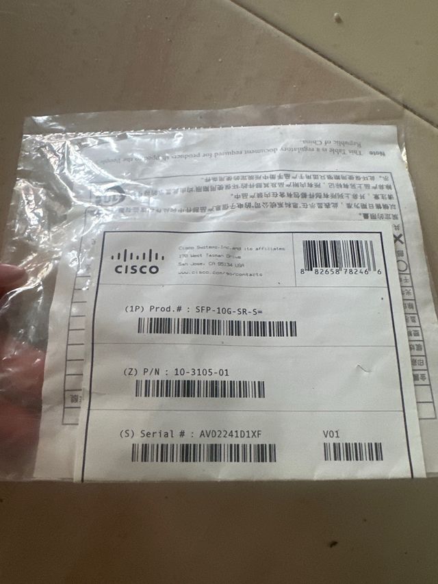 Transceptor Cisco SFP-10GB-SR