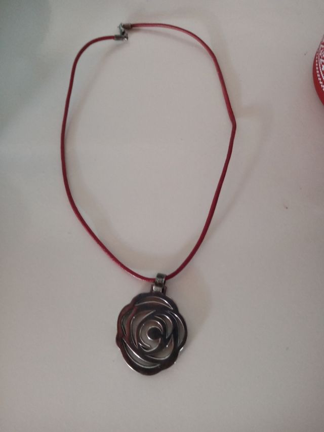 Colgante Tous Plata - Rojo