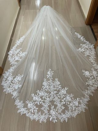 Velo novia blanco - Talla única