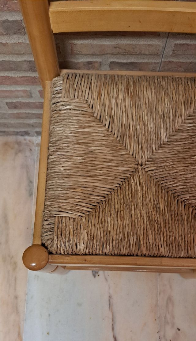 Silla niño madera pino - mimbre