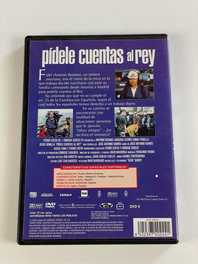 DVD Pídele cuentas al rey