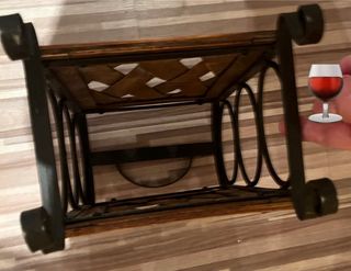 Botellero rústico de madera