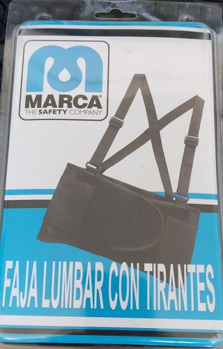 Faja lumbar Marca - Negra c/tirantes