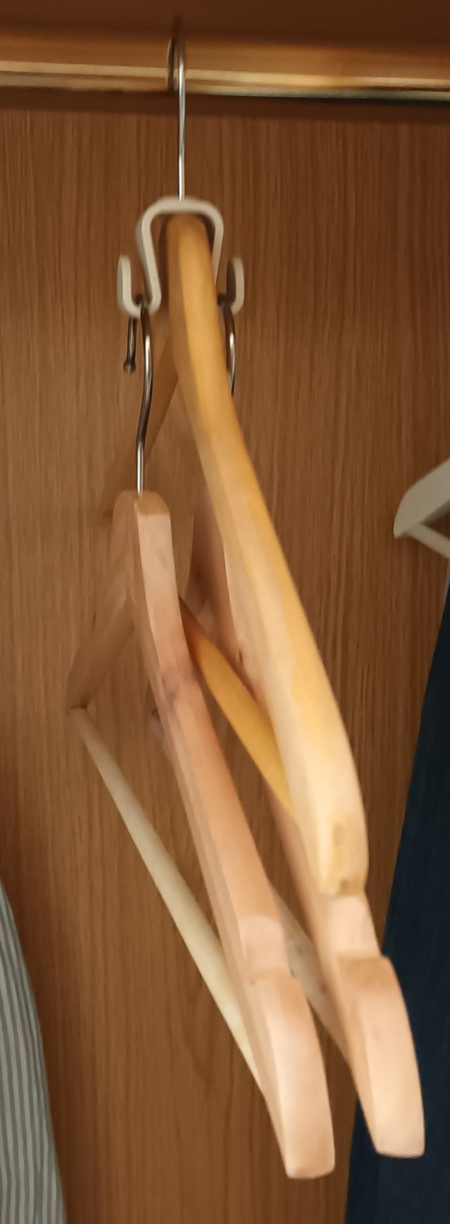 Colgador abatible y 6 colgadores dobles perchas