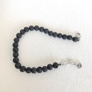 Bracciale Lava Dolphin - Nero Argento