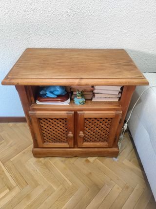 Mesa auxiliar madera rústica