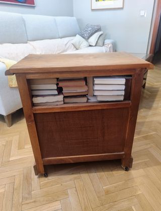 Mesa auxiliar madera rústica