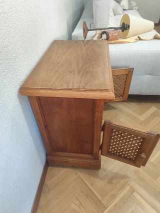 Mesa auxiliar madera rústica