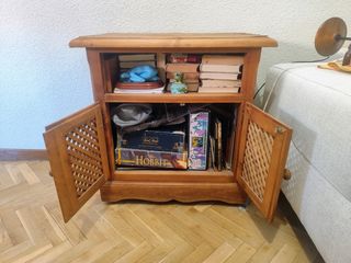 Mesa auxiliar madera rústica