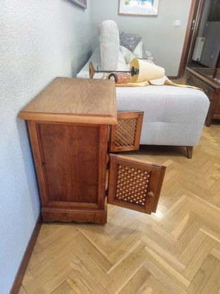 Mesa auxiliar madera rústica