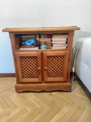 Mesa auxiliar madera rústica