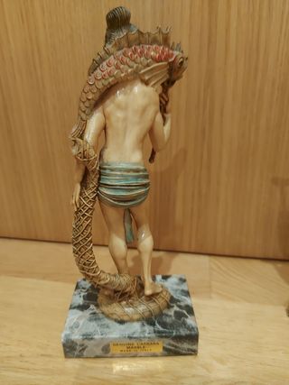 2 Figuras Pesca China Vintage