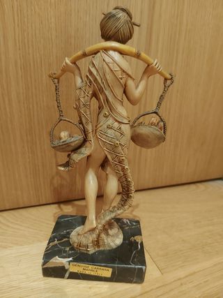 2 Figuras Pesca China Vintage