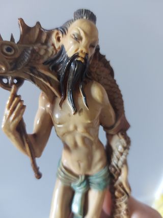 2 Figuras Pesca China Vintage