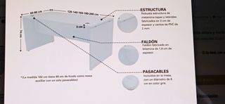 MESA oficina o escritorio  - 145x80x73 cm