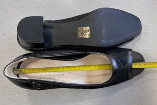 Zapatos negros abiertos tacón bajo 37-38-39