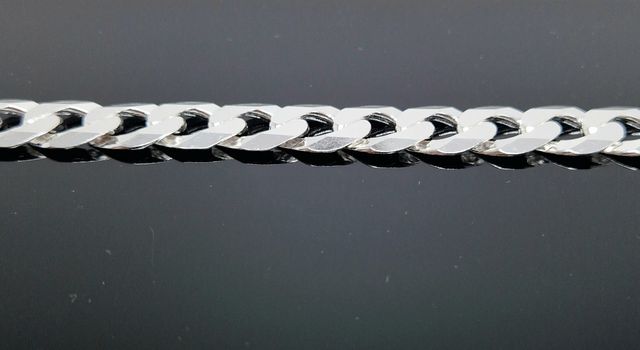 Pulsera de plata - Cadena barbada