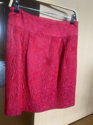 Conjunto top y falda - Rojo