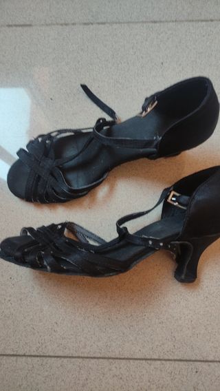 Zapatos baile salón negros, talla 37