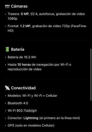 2 iPad Mini - negros 32Gb/64Gb