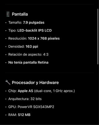 2 iPad Mini - negros 32Gb/64Gb