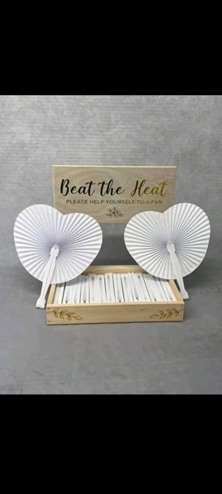 10 unidades de Abanicos Origami Blancos