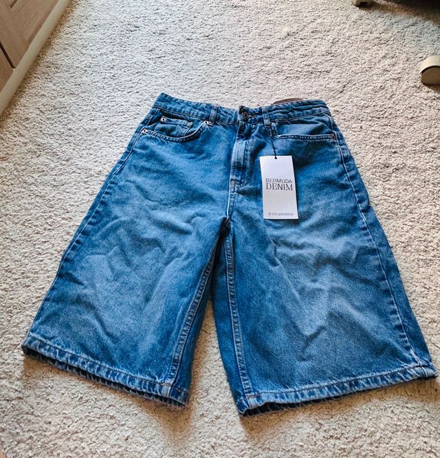 Bermuda vaquera Stradivarius azul