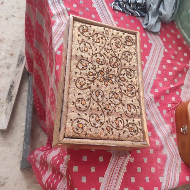 Joyero madera tallada - Dorado