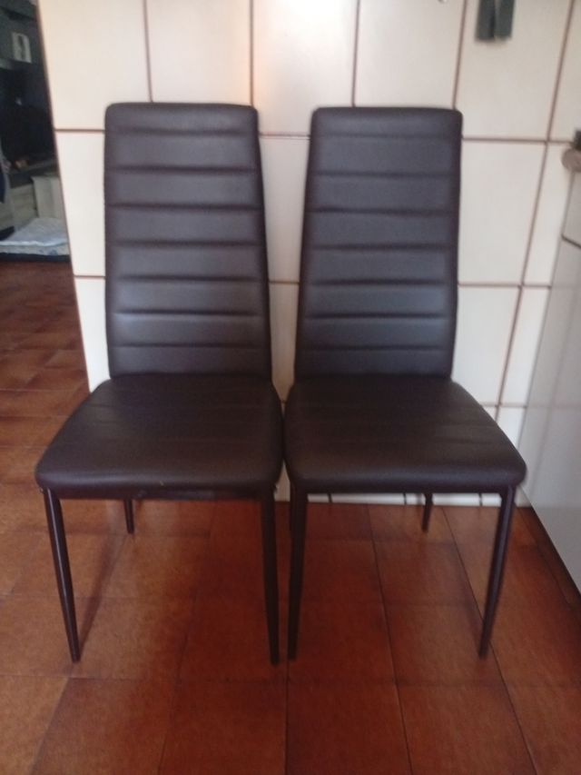 4 Sillas comedor - Marrón