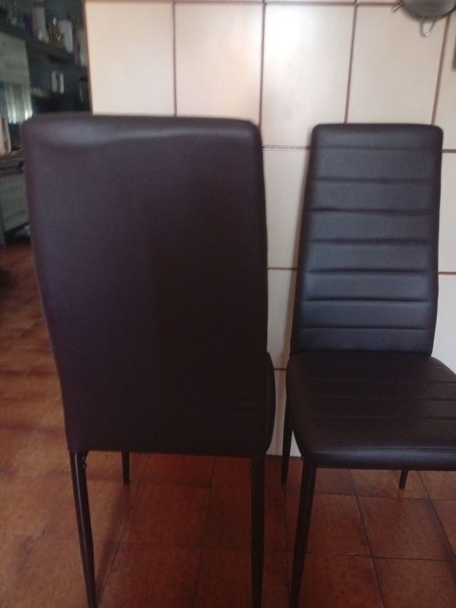 4 Sillas comedor - Marrón