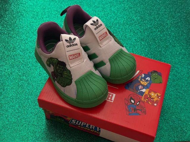 adidas gazelle silver green womens adidas Superstar 360 I Marvel Hulk Slip-On Toddlers' Shoes White-Green main image 0