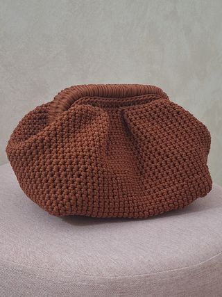 Borsa uncinetto marrone