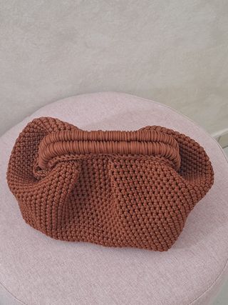 Borsa uncinetto marrone